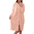 thumbnail image 2 of SAZBJOJN Robes for Women Plus Size Absorbent Towel Hood Nightgown Loose Fit Soft Casual Full Length Loungewear Robe Bedroom Home Must Haves Size 75x100 Pink, 2 of 4