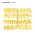 thumbnail image 2 of Uxcell Felt Letter Board Letters Numbers Symbols 3/4 inch Bright Yellow Alphabet Message Board Changeable, 2 of 6