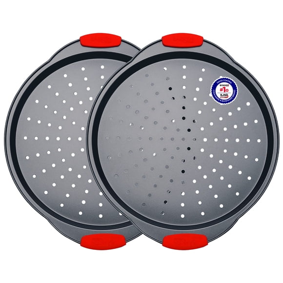 Bandeja para pizza Bakken-Swiss de acero al carbono 2 redond
