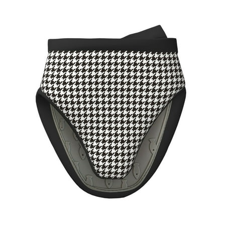 

Matuu Houndstooth Black And White for Non-Slip Mini Oven Soft Silicone Mitt 5.9 x5.9
