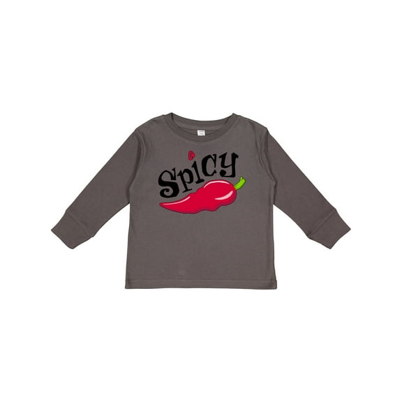Inktastic Spicy- Hot Chili Pepper Boys or Girls Long Sleeve Toddler T-Shirt