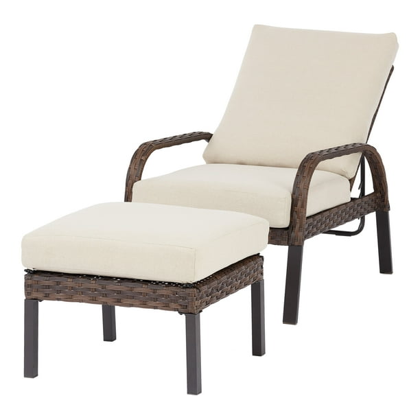Wicker Reclining Chaise Lounge, Outdoor Furniture Wicker Recliner