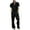 Black, variant on Up to 65% off clearance Men's Basic Bib Overalls Short Sleeve Full Zip Up Work Wear Jumpsuit Casual Slim Fit Construction Pants Romper Blue M