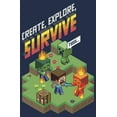 thumbnail image 2 of Men's Minecraft Steve Create Explore Survive  Graphic Tee Navy Blue Heather Large, 2 of 4