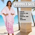 thumbnail image 7 of Xixirimido Pink Starburst Print Womens Plus Size Kaftan Dress V Neck Batwing Sleeve Beach Cover Up Swimsuit Coverups Summer Lounge Caftan Dress, 7 of 7