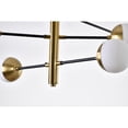 thumbnail image 2 of Bethel International Chandelier Brass & Black Metal & Glass, 2 of 3