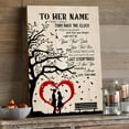 thumbnail image 3 of Personalized Love Letter Canvas Wall Art – To Her Name – Romantic Couple Silhouette with Heart – Custom Anniversary or Valentine’s Gift for Her – I Wish I Could Turn Back the Clock Poem, 3 of 4