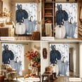 thumbnail image 6 of Navy Blue Fall Shower Curtain, Waterproof Shower Curtains for Bathroom, Pumpkin Botanical Autumn Thanksgiving Washable Fabric Bathtub Curtain Set Bath Decor with 12 Hooks Standard 72"x72", 6 of 8