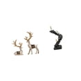 thumbnail image 6 of CarpNettore Sitting Standing Deer Statues Thinker Statue Abstract Figure Handicraft Decorative Objects for Living Room Office Bookshelf Desktop Decorations, 6 of 8