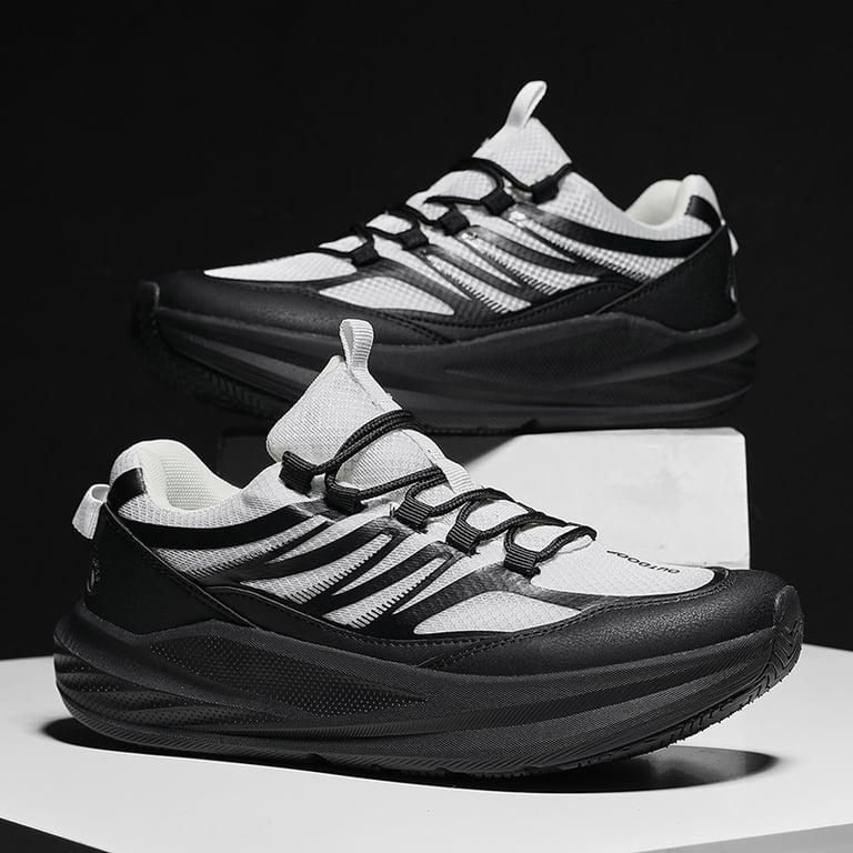 Men's Army Green Breathable Mesh Outdoor Running Shoes
