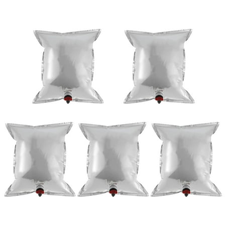 

Toorise 5pcs 10L/25L Collapsible Water Bags Reusable Water Jug Container Bag No-Leak Foldable Water Bottle with Tap Light-Resistant Sealed Packing Storage Bag for Coffee Drink Juice Wine