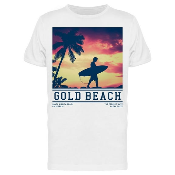 Gold Beach T-Shirt Men -Image by Shutterstock, Male Large