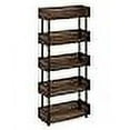 thumbnail image 3 of Furinno Turn-N-Tube 5-Tier Toolless Freestanding Multipurposes Display Rack, Walnut, 3 of 4