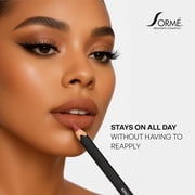 Sorme Smearproof Lip Liner Pencil, Chestnut, Waterproof Matte, 0.06 oz