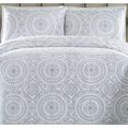 thumbnail image 4 of Jessica Simpson Gray Medallion Polyester King Coverlet, 4 of 7