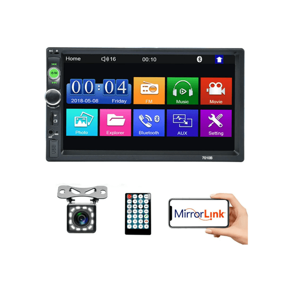 Estéreo 2 Din Mp5 7 Pulgada Bluetooth Cámara