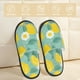 thumbnail image 2 of Balery Lemons Chamomile Flowers And Leaves Pantuflas de Casa de Felpa Silenciosas con Diseño Estampado, Zapatillas Cómodas Antideslizantes de Algodón para Interior-Large, 2 of 8