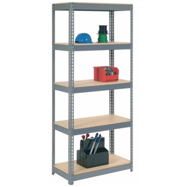 Nexel Industries RLX327 12 x 36 x 84 in. 5 Shelf Wood Deck Rivet Lock
