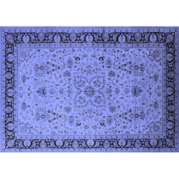Ahgly Company Indoor Rectangle Oriental Blue Traditional Area Rugs, 6' x 9'