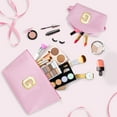 thumbnail image 4 of DAKIMOE Makeup Bag Cosmetic Bags Organizer Personalized Initial Travel Essentials Toiletry Bag for Birthday Christmas Girlfriend Teacher Valentines Day Gifts, 4 of 9