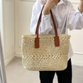 thumbnail image 3 of JUYGO Woven Hollow Shoulder Bags For Women Large Capacity Handmade Beach Bag Travel Holiday Totes Bag Shopping Portable Handbag bOlsa, 3 of 6