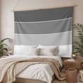 thumbnail image 3 of Black Grey Striped Tapestry for Bedroom Wall Hanging Tapestry, Farmhouse Modern Ceiling Backdrop Tapestries Poster Blanket Wall Decor for Teens Room Living Room Dorm 51" x 59", 3 of 8