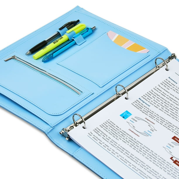 Pen+Gear Scalloped Binderfolio, Sky Blue, 10.75