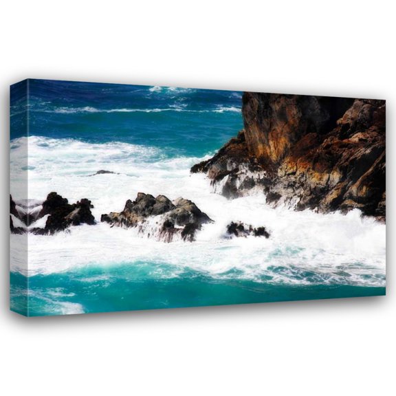 Alan Hausenflock 18x13 Gallery Wrapped Canvas Wall Art Titled - Churning Surf II