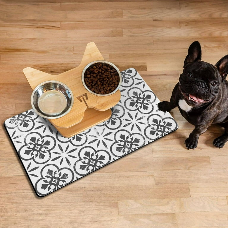 Colorful Wave Dog Feeding Mat, Super Absorbent Quick Dry Dog Bowl Mat With  Non-slip Backing, Easy To Clean No Stain Dog Placemat Dog Floor Mat - Temu