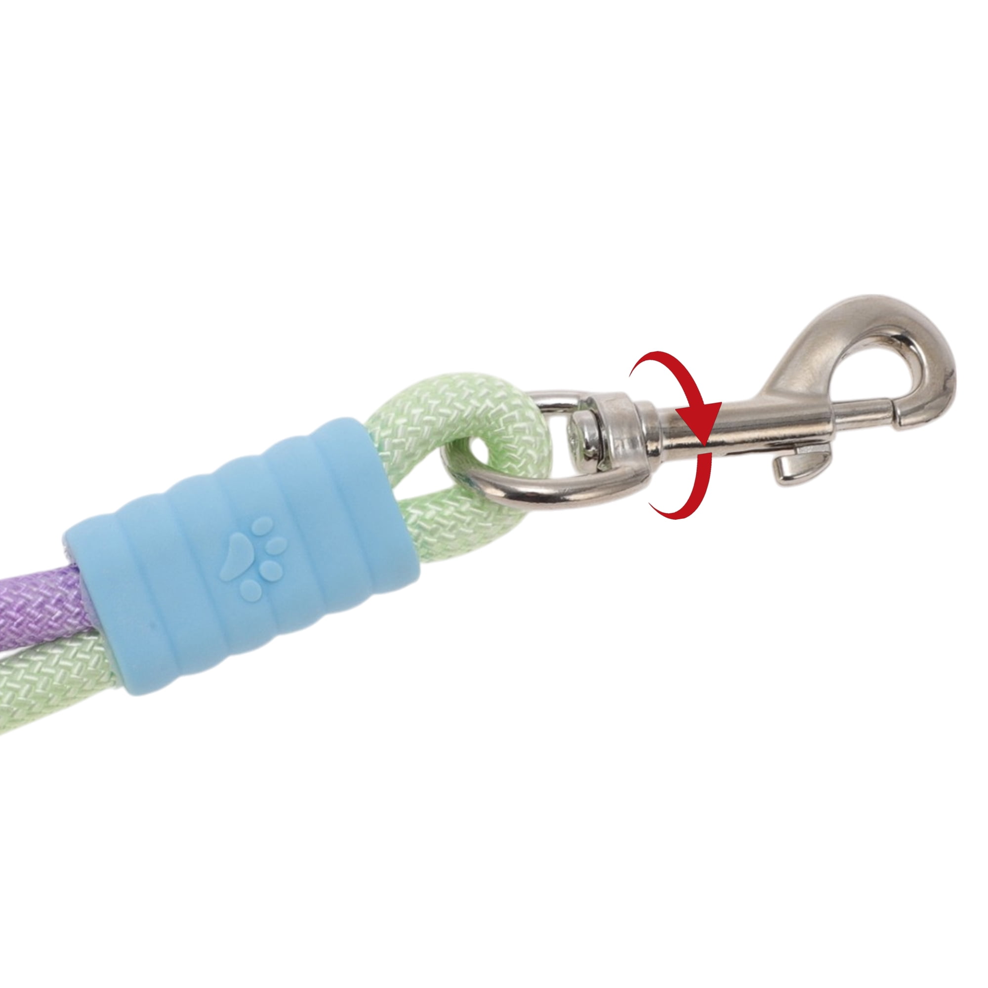 Unique Bargains Adjustable Crossbody Waist Leash Hands Free Dog Leash Green Purple