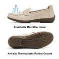 thumbnail image 4 of Ruiatoo Women's Loafers Comfort Slip-on Casual Dressy Work Flats Lightweight Driving Moccasins Walking Boat Shoes Beige 36, 4 of 5