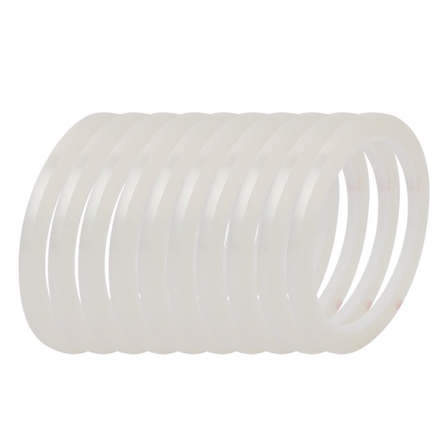 10 piezas Cinta adhesiva sola una cara aislantes eléctrico blanca 5 mm anchura 164 pies de largo Unique Bargains cinta etiquetado industrial