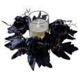 thumbnail image 2 of Orangide Halloween Decorations Candle Decoration Wreath For Table Setting Iron Candlestick With Artificial Flowers Table Centerpieces Candle Ring For Home Dining Table, 2 of 9