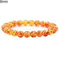 thumbnail image 3 of opvise 8mm/10mm Artificial Amber Stone Round Beaded Bracelet Men Women Stretch Bangle, 3 of 8