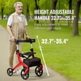 thumbnail image 3 of VEVOR Déambulateur à Roulettes Pliant pour Aînés et Adultes, Déambulateur à Roulettes Léger en Aluminium avec Siège et Poignée Ajustable, 3 of 9