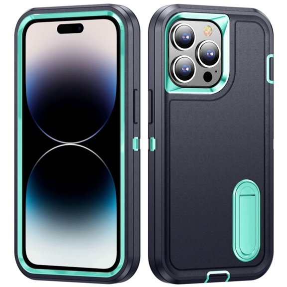 Heavy Duty Phone Case compatible with Apple iPhone 16 Pro Max, Built-in Kickstand, Shockproof Dustproof Drop Proof Military Grade Rugged Protective Cover