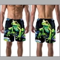 thumbnail image 3 of luoweisi Men's Beach Shorts Quick Dry Swim Trunks with Mesh Lining Frog L, 3 of 5