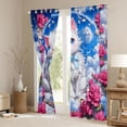 thumbnail image 3 of Castle Fairy Kids Teens Girls Kawaii Bow White Cat Black Out Curtains,Pink Floral Rose Curtains Pack of 2 (42x63 Each),Starry Sky Bedroom Curtains,Microfiber Bedroom Decor, 3 of 6