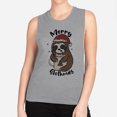 thumbnail image 2 of Merry Slothmas Women's Muscle Tank X-Small Heather Grey, 2 of 5