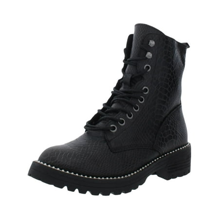 

Very G Conquest Women s Distressed Faux Leather Lace-Up Combat Boots