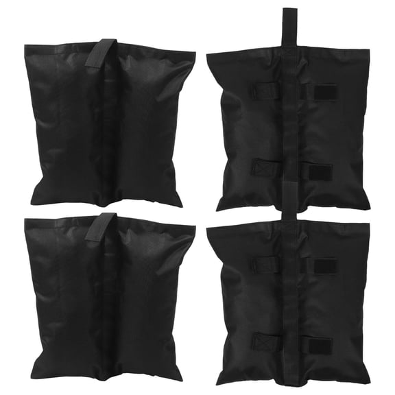 SWETRACE 4Pcs Tent Fixed Sandbag for Weights for Canopy Camping Picnic Fishing Rectangular Black 600D Oxford Cloth