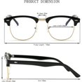 thumbnail image 3 of Blue Light Blocking Glasses Computer Gaming Glasses Semi Rimless Frame Anti Fatigue Glasses for Men Women, 3 of 5