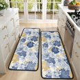 thumbnail image 4 of Kitchen Rugs Sets Of 2,Pioneer Flower Floral Print Pattern Anti Fatigue Kitchen Mat Rugs Non Slip Washable,Decorative Kitchen Floor Mats for Kitchen,Sink,Laundry,17"x47"+17"x47", 4 of 5