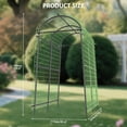 thumbnail image 2 of Gaderth Cucumber Trellis, Adjustable Garden Arch Trellis, Metal Arch Vegetables Trellis, 7.5FT Metal Arbor with Climbing Net, Weather-Resistant Pergola for Vines, Roses, Vegetables & Flowers, Sturdy, 2 of 7