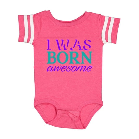 

Inktastic I Was Born Awesome Gift Baby Boy or Baby Girl Bodysuit