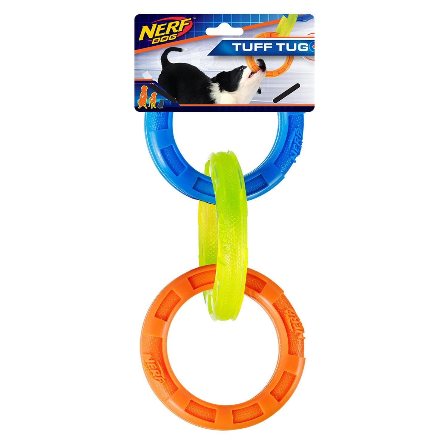 Nerf Dog TPR 3 Ring Tug Dog Toy