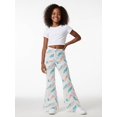 thumbnail image 4 of Girls Flare Pants, Girls Flared Bell Bottom Pants, Wide Leg Casual Trousers for Girls Ages 3-13Y, Comfortable All Season Girls Pants, 4 of 6