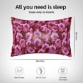 thumbnail image 4 of KLL Orchids Flowers Pattern Silk Pillowcase for Hair and Skin Standard Size 20"X 30" Soft Breathable Pillow Covers for Sleeping, 4 of 6