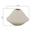 thumbnail image 2 of Flora Bunda CT2249E-CRM 6.25' Pleated Ceramic Vase, 2 of 2