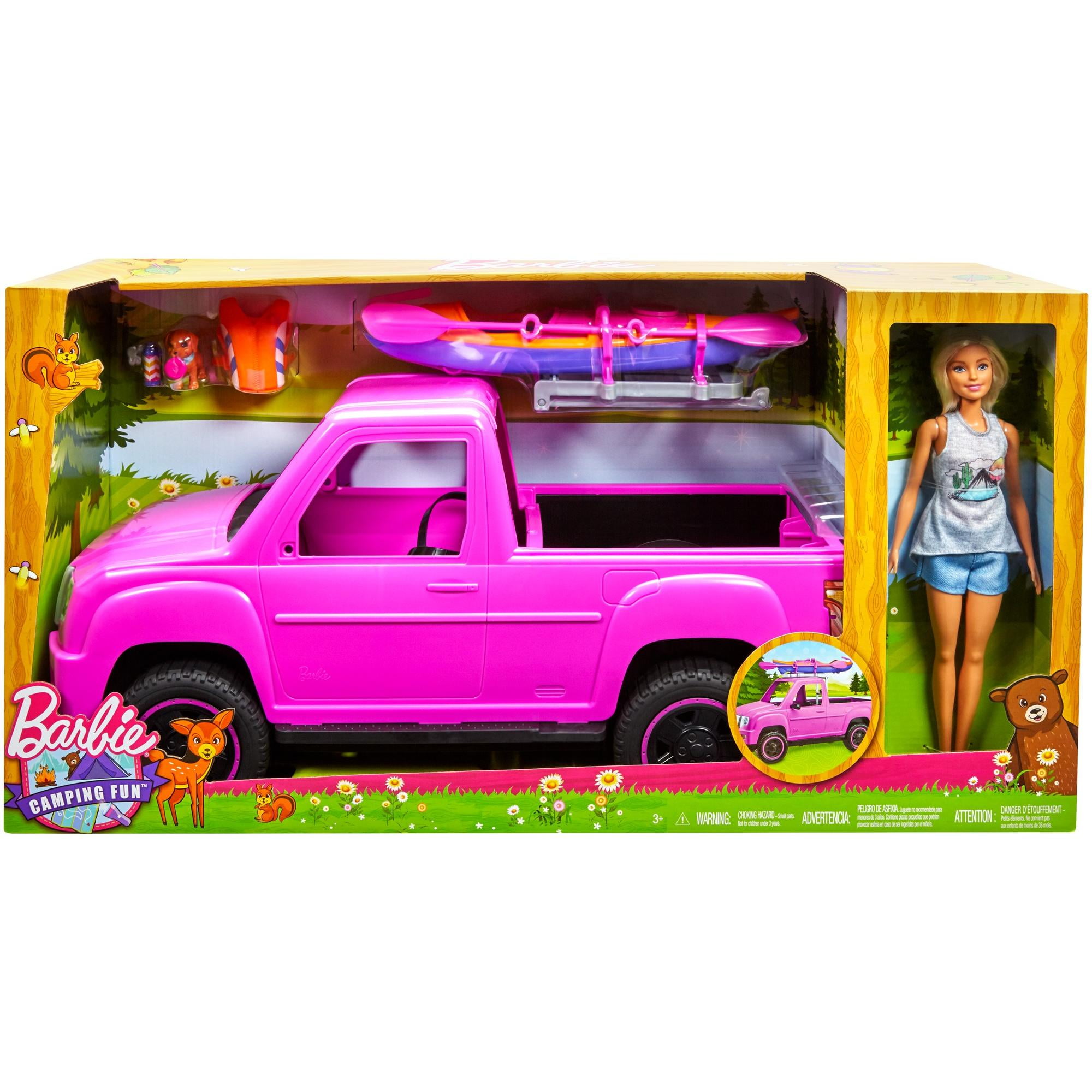 barbie car camping